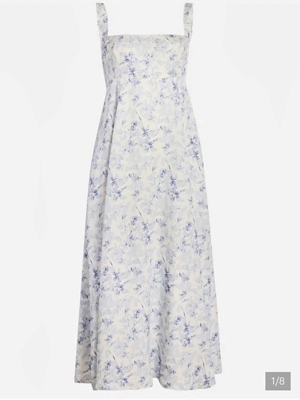 NWT Hill House The Rowena Dress | Pressed Flowers Satin Faille - Pressed Flowers